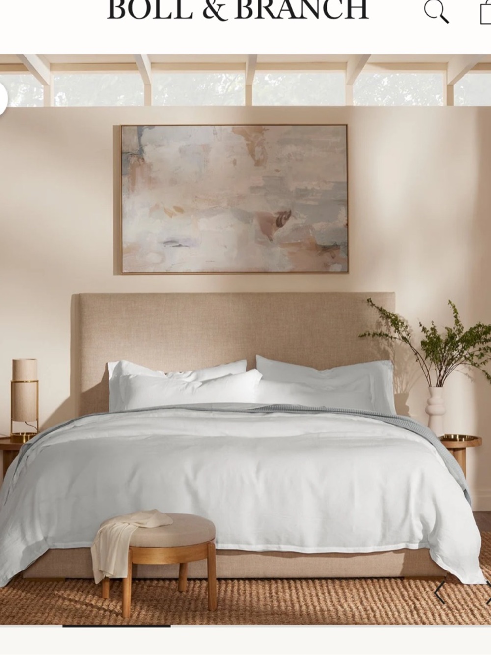 Boll & Branch Linen Duvet Set Full Queen NWOT 100% Linen Luxury Bedding